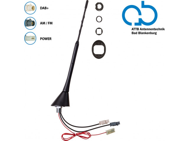 Bad Blankenburg 16V Dak antenne AM/FM DAB + 76graden hoek