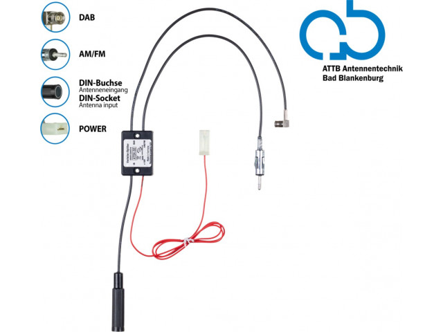 Bad Blankenburg Antennesplitter AM/FM DAB+ DIN(f)>DIN(m)/SMB(f) passief