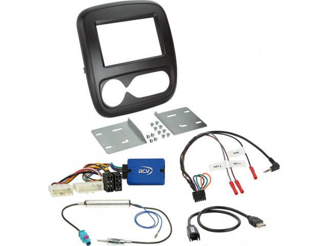 2-DIN kit Fiat/Nissan/Opel/Renault klimaatregelaar