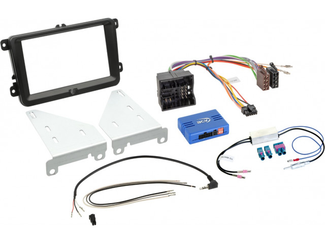 2-DIN Kit Seat - Skoda - Volkswagen - kleur: zwart