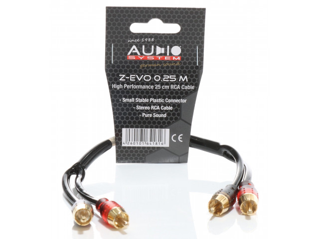 AUDIO SYSTEM HIGH-PERFORMANCE RCA-KABEL 250mm OFC cinch-kabel